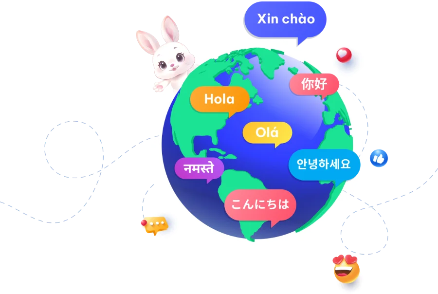 Palingo multilingual globe with PAL