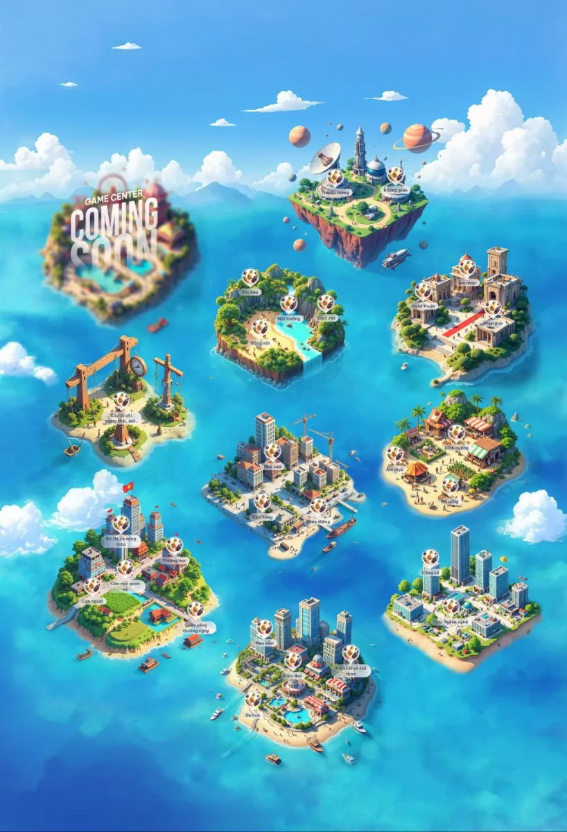 Palingo Learning Islands ocean map